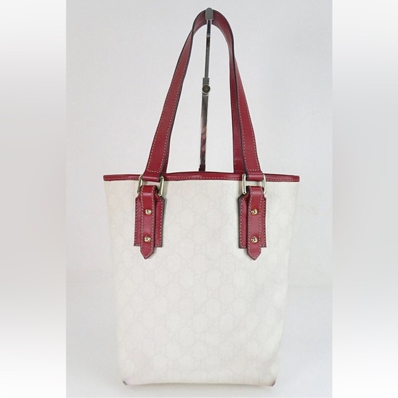 Gucci Cream and Red Love Tote - Picture 3 of 14